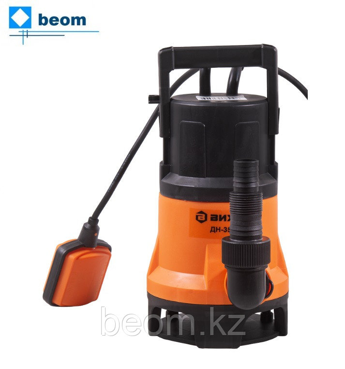 Дренажный насос ДН-350 Вихрь (350 Вт | макс напор 5 м | 133 л/мин | грязная вода | диаметр пропускаемых частиц – 35 мм, 1.5“), фото 1