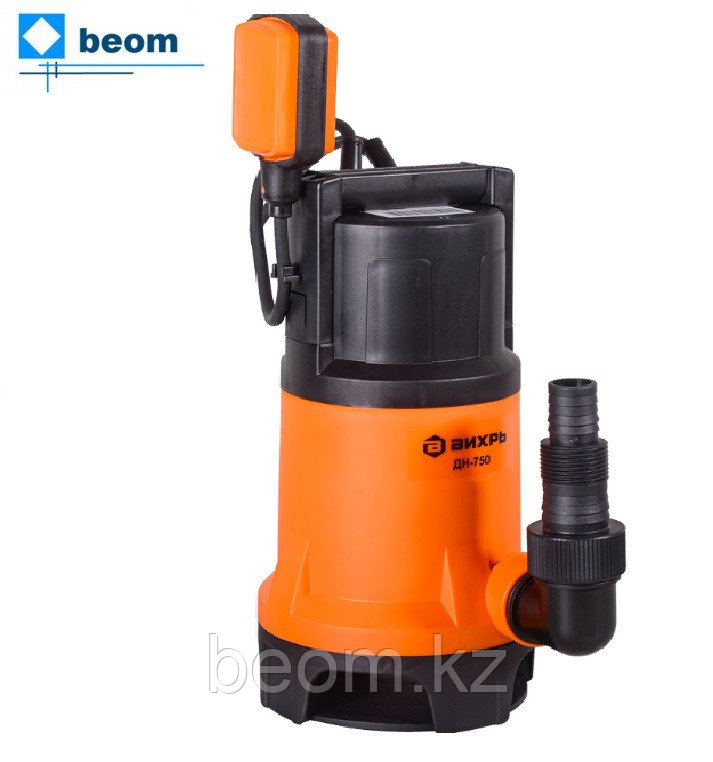 Дренажный насос ДН-750 Вихрь (750 Вт | макс. напор 8 м | 255 л/мин | грязная вода | диаметр пропускаемых частиц – 35 мм, 1.5“), фото 1
