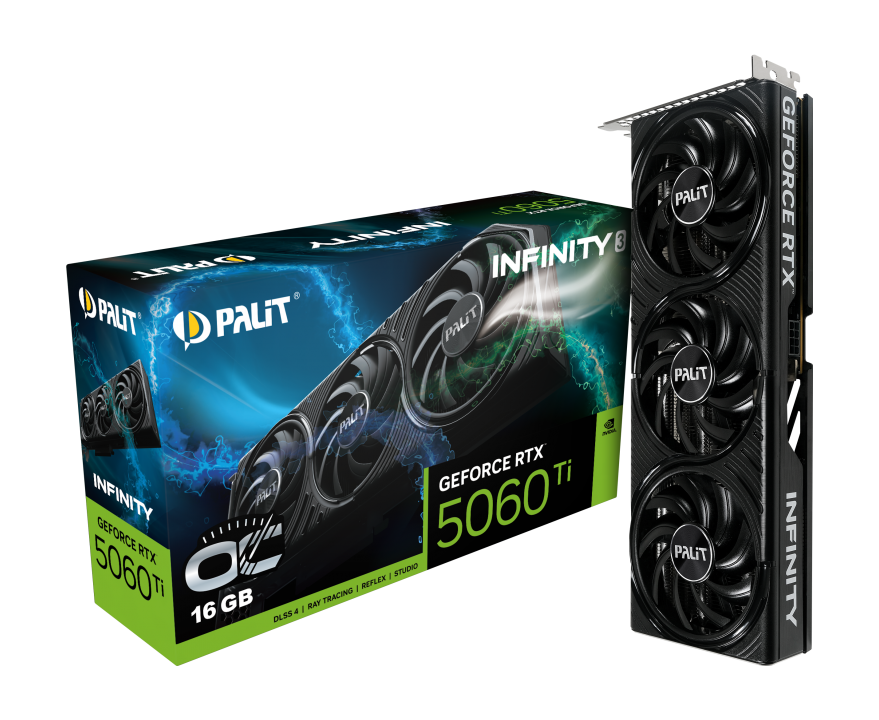 Видеокарта PALIT RTX5060Ti INFINITY 3 OC 16GB (NE7506TS19T1-GB2061S)