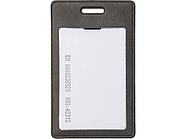 Вертикальный чехол для пропуска из экокожи Alicante, темно-серый