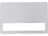 Бейдж металл+ загибушка прозрачная, 90х60мм, серебристый