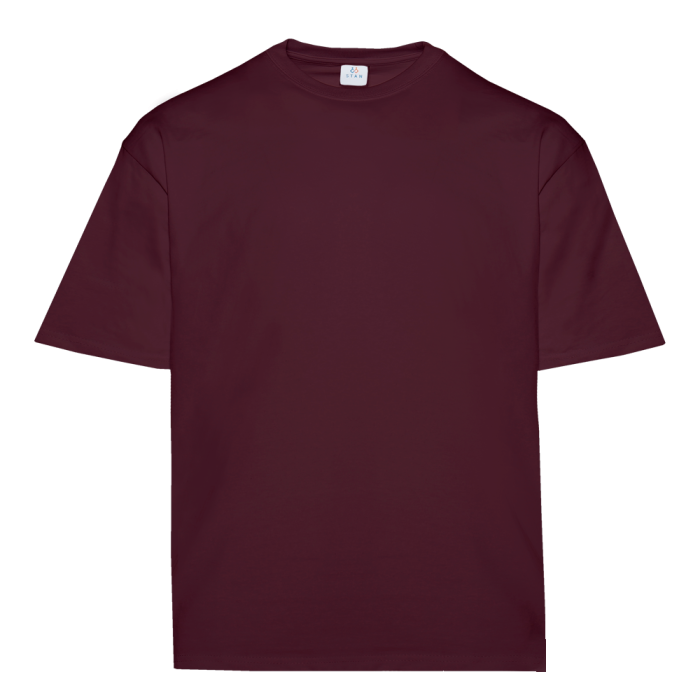 Футболка унисекс оверсайз STAN хлопок 240, 56, Бордовый,  (66)  (46/S)