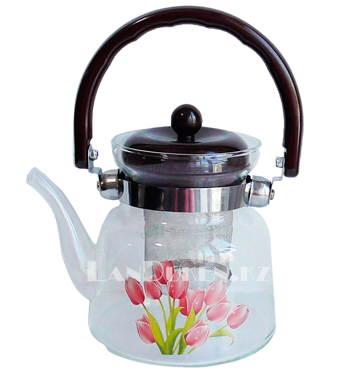Заварочный стеклянный чайник для чая и кофе 800 ml (Cofee and tea), заварной чайник, чайник для плиты, фото 1