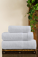 Полотенце, махровое, из 100% хлопка, белое, 2 размера .