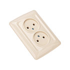 DEA Розетка 2-ая б/з с/у 10А Беж KRANZ, фото 5