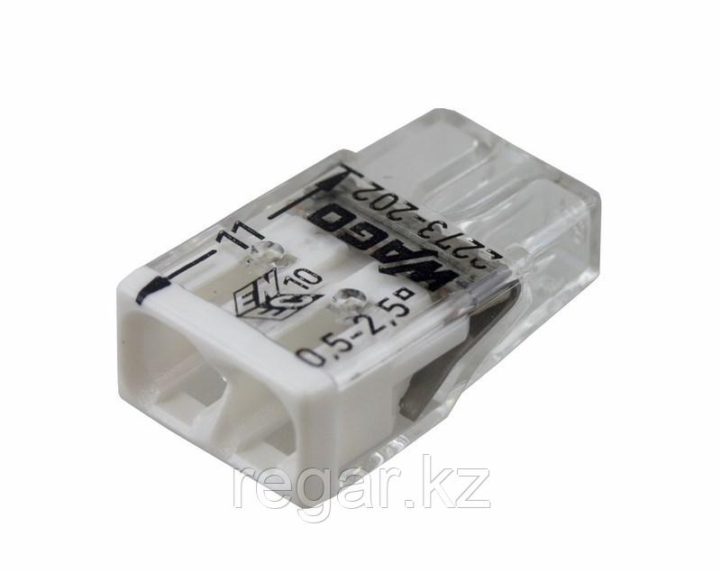 2273-202 Экспресс-клемма 2-проводная до 2,5 мм², (100 шт./уп.) WAGO, фото 1