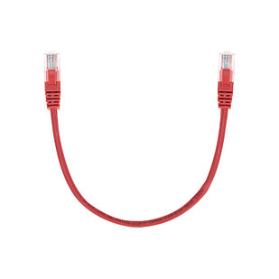 Патч-корд U/UTP, CAT 5e, RJ45-RJ45, 26AWG, LSZH, красный, 0,3м REXANT