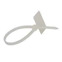 Хомут с площадкой под маркер нейлоновый 100x2,5мм белый (100 шт/уп) REXANT