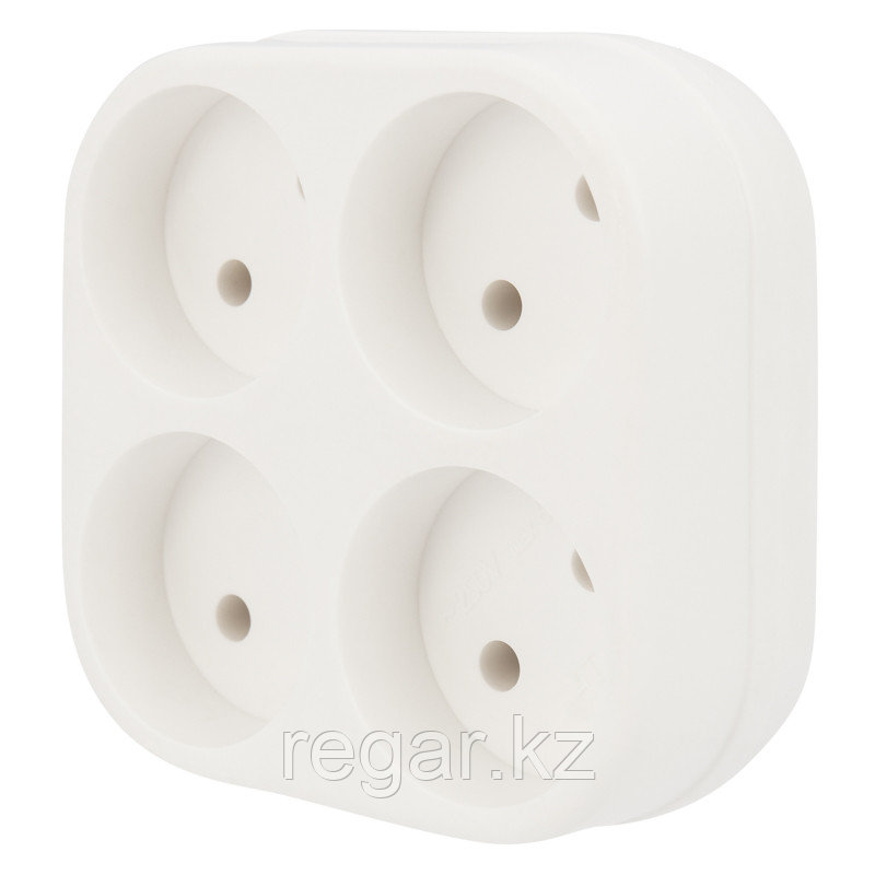 Четверник электрический 6А б/з белый, фото 1