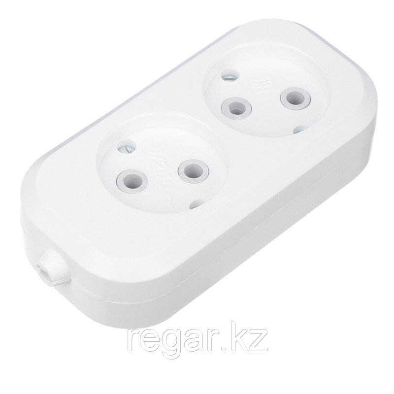 Колодка 2 гнезда без заземления REXANT, фото 1