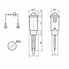 Индикатор Ø8 12В с проводом красный LED (WL-04) REXANT, фото 3