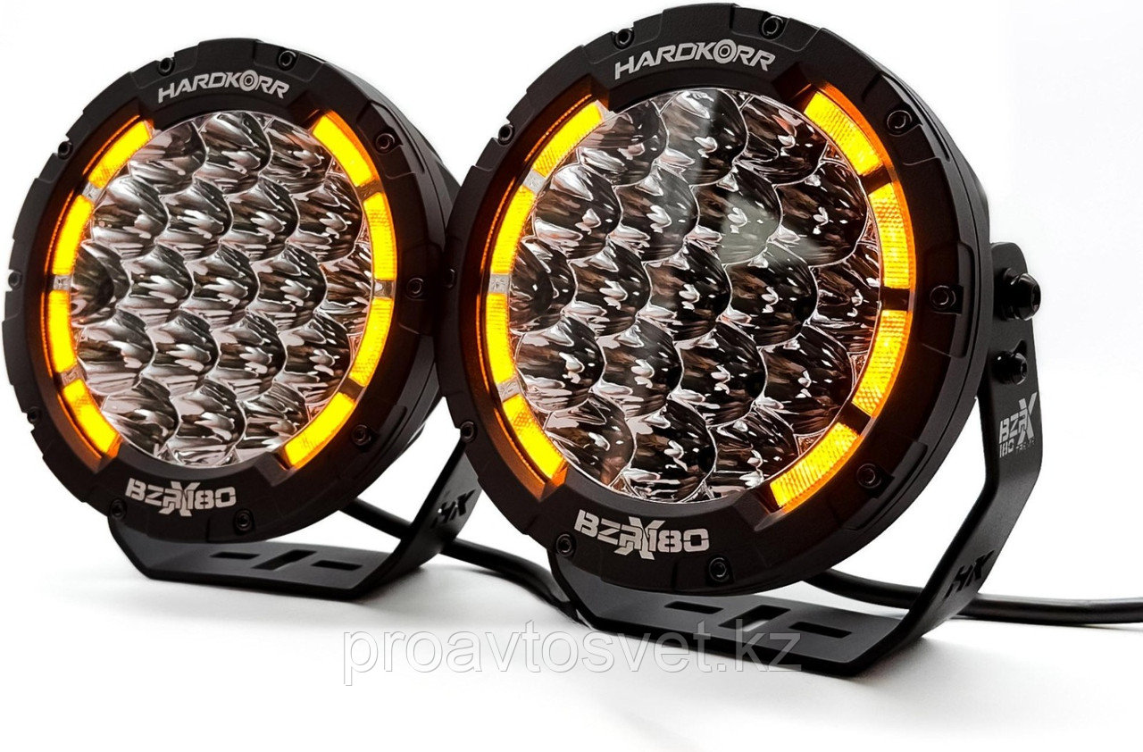 HARDKORR светодиодная фара HKBZRX180 95 Вт круглая (янтарные ДХО), фото 1