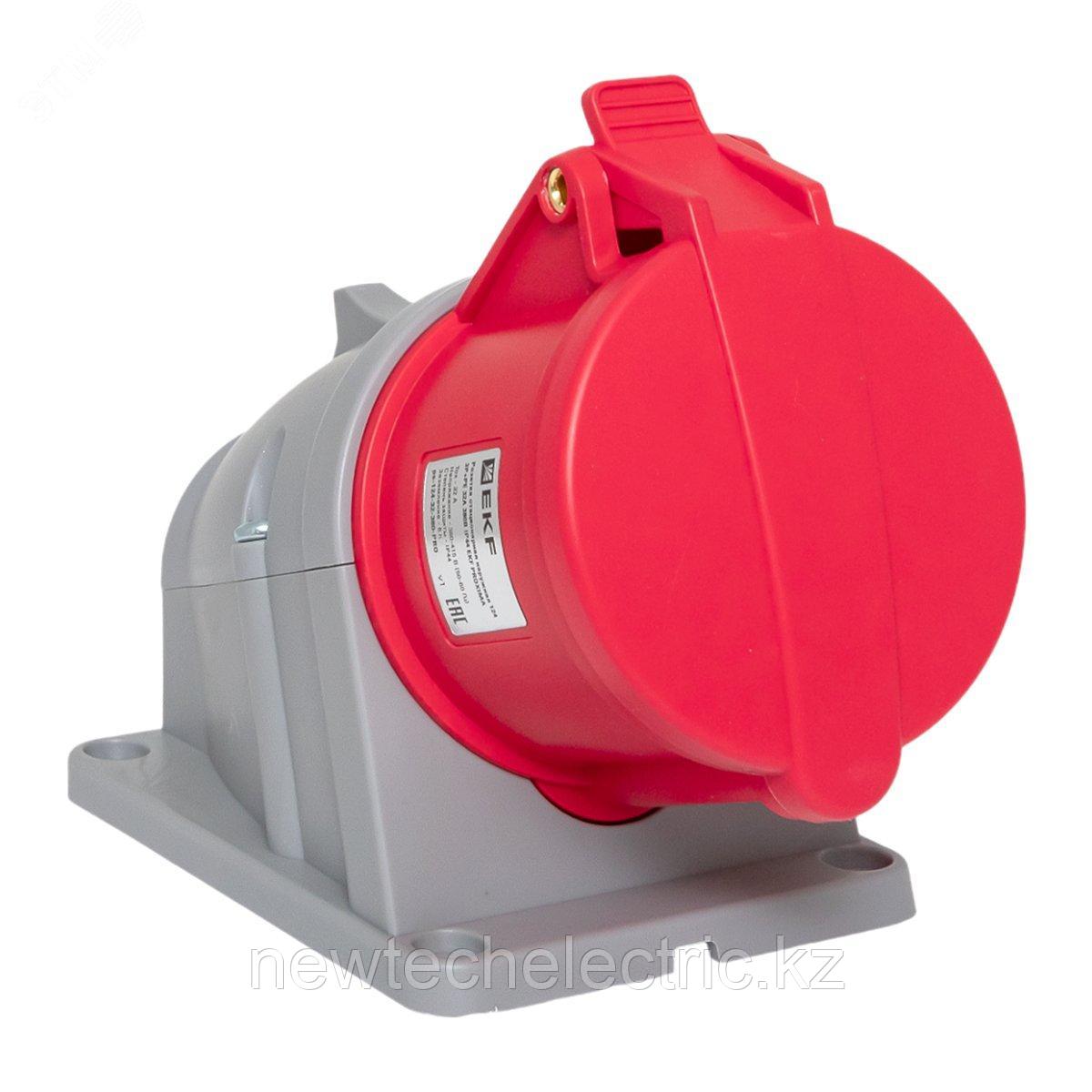 Розетка наружн. уст. 32А 380В 3P+РЕ IP44 (124) EKF ps-124-32-380, фото 1