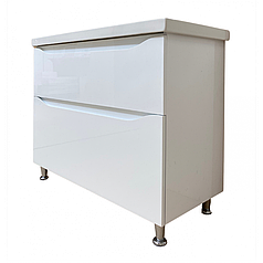 Тумба на ножках "Севилья-60" в комплекте с умывальником "Sava-60" белый глянец  **