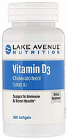 Lake Avenue Nutrition Vitamin D3 капсулы 360 шт