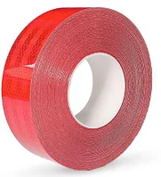 Лента светоотражающая самоклеящаяся, красная, ширина 50 мм, длина 45.7 м