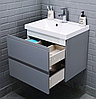 Тумба подвесная под умывальник "Classica 60" Graffo светло-серый матовый В2 Домино, фото 8