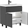 Тумба под умывальник "Bazis 80" Graffo графит матовый В1 Домино, фото 8