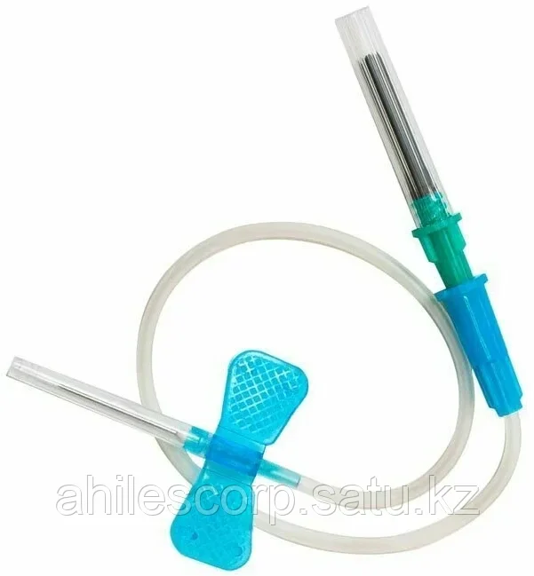 Игла-бабочка для забора крови Beeflyject® 23Gх3/4'' (синий цвет) - фото 1 - id-p125638838
