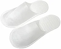 Тапочки одноразовые гостевые нестерильные с закрытым мысом 3мм, белые