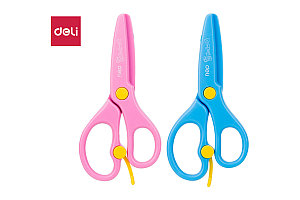 Ножницы, 130 мм, пластик, ассорти,DELI
