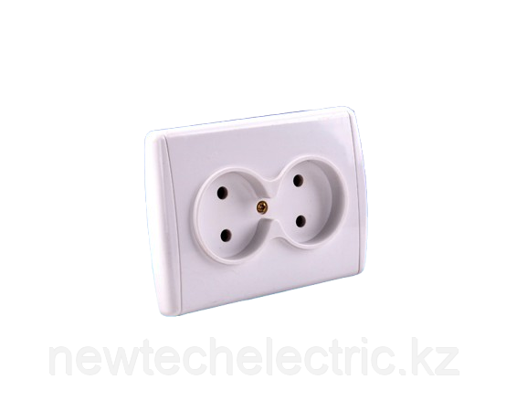 Розетка 2-я с/у  10А VITA  (10/200) UNIT без заземления, фото 1