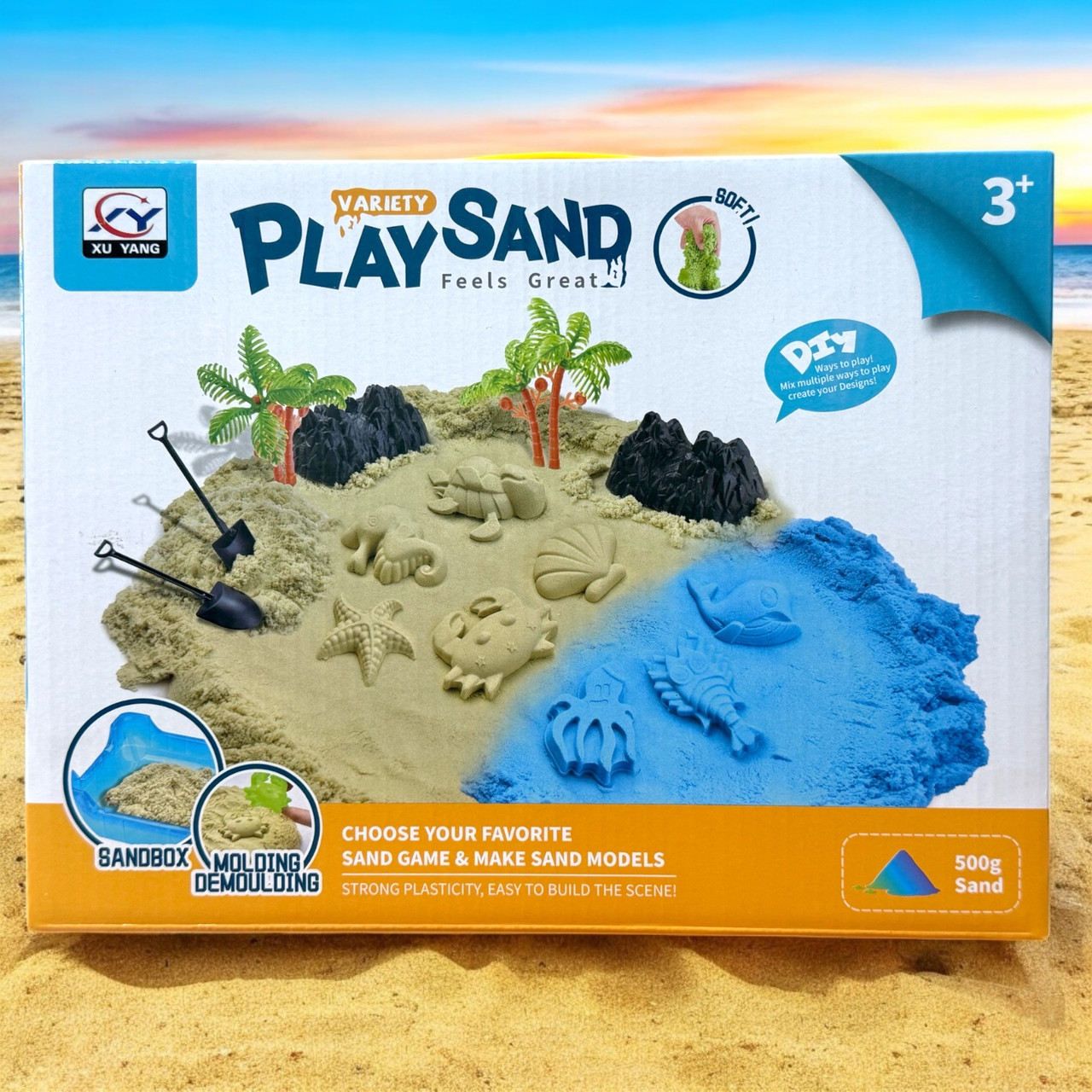 1930 Play Sand песок с морскими фигурками + аксессуары,400гр, 29*22см, фото 1