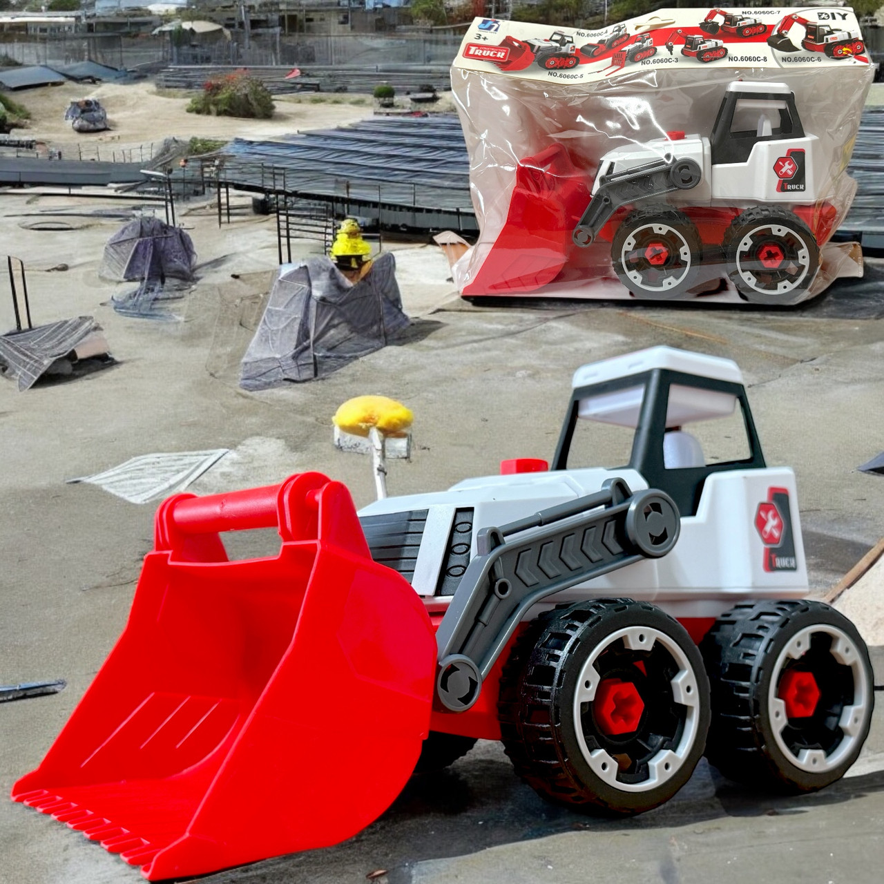 6060C-11 TRUCK Конструктор Бульдозер в пакете, 28*21 см, фото 1