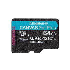 Карта памяти Kingston SDCG4/64GBSP Canvas Go Plus A2 U3 V30 64GB