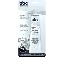 Герметик-прокладка высокотемпературный прозрачный 70 гр.BIBICARE BB4417