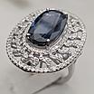 Кольцо серебро 925 проба, 9,3р, Кианит 6,75кт, бриллианты 1,35т, размер 17,5, фото 2