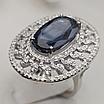 Кольцо серебро 925 проба, 9,3р, Кианит 6,75кт, бриллианты 1,35т, размер 17,5, фото 4