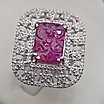 Кольцо серебро 925 проба, 11,03гр, Рубин 13,55кт, бриллианты 1,35т, размер 18,5, фото 10
