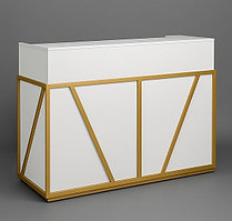 Стойка ресепшн RKS белый/золото