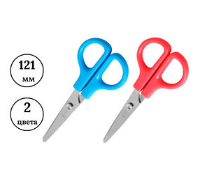 Ножницы DELI "i Select" 121 мм, пластиковые ручки, европодвес, цвет ассорти