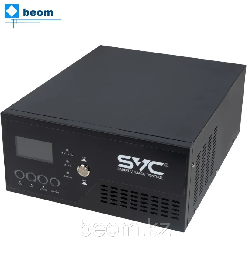 Инвертор SVC ES-1000-LCD ( 1100ВА/800Вт | Вход 12В и/или 220В, Вых 220В | AVR154-264±3В | Функция заряда батарей 19A | Вес 13 кг), фото 1