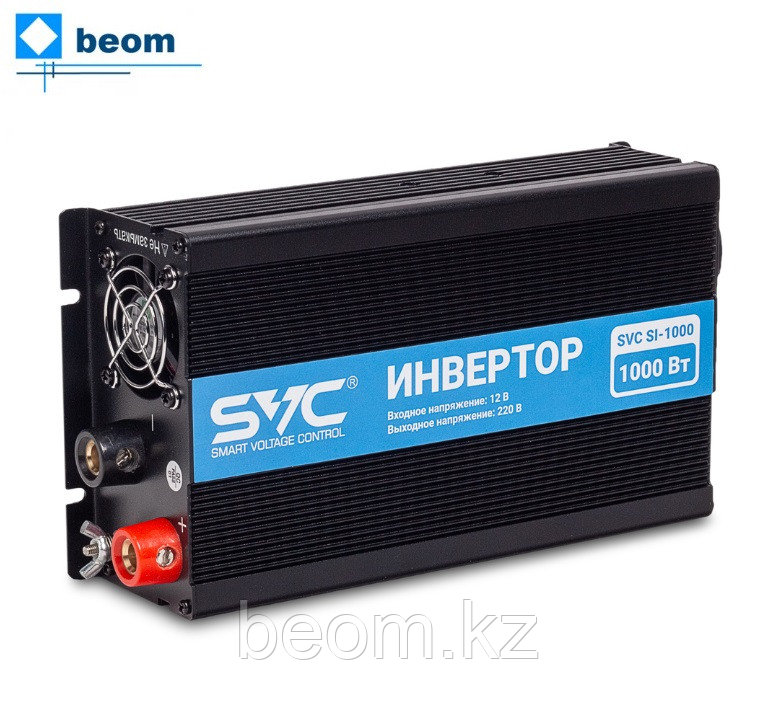 Инвертор SI-1000 ( 1000Вт |  Вход 12В/Выход 210-240В | 1 вых.: Schuko CEE7 | USB-порт 2А | Вес 1,78 кг), фото 1