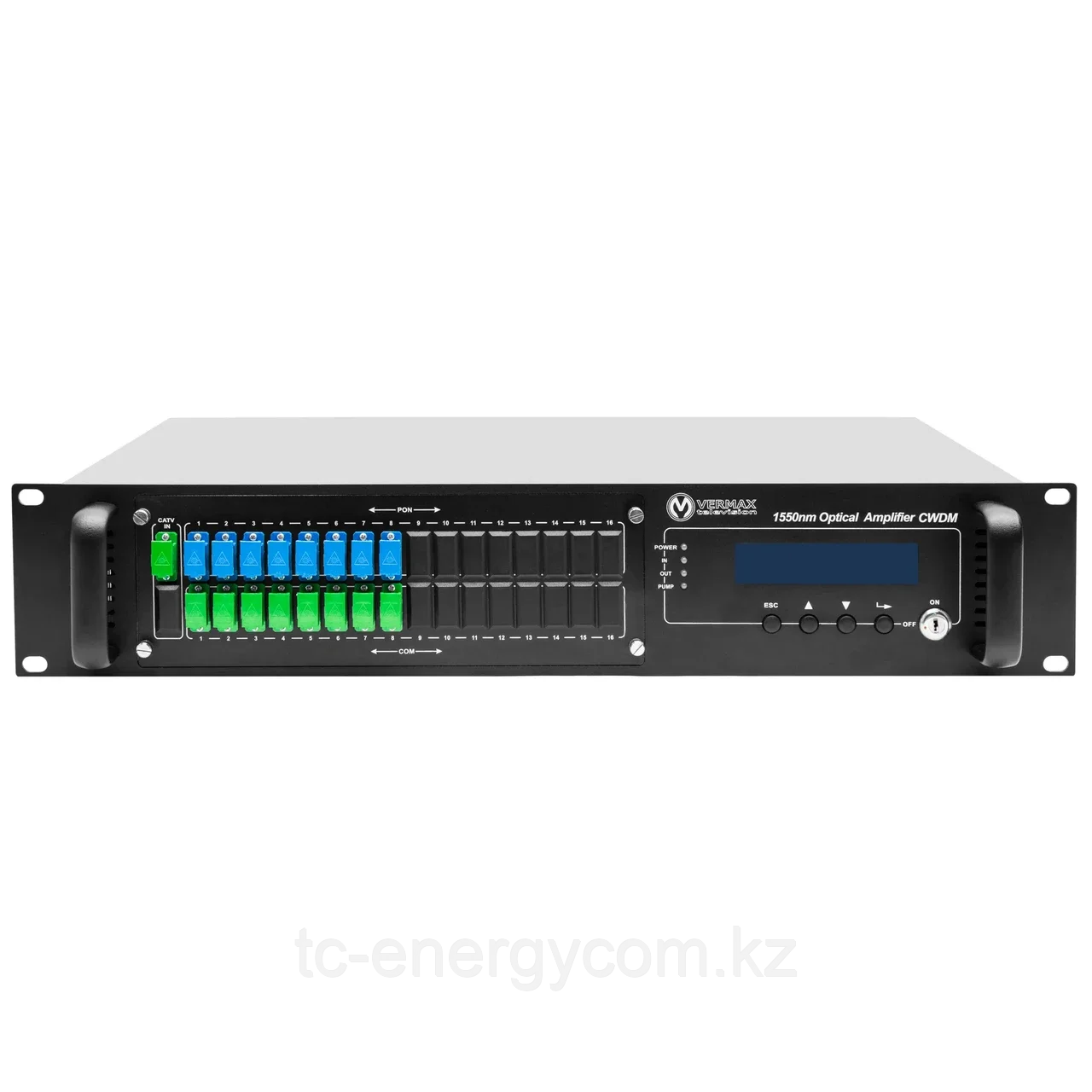 Оптический усилитель VERMAX для сетей КТВ, 16*19dBm, WDM фильтр PON, фото 1
