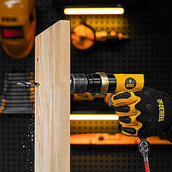 Пневматическая дрель PD500, 500 об/мин, 114 л/мин, 13 мм Denzel