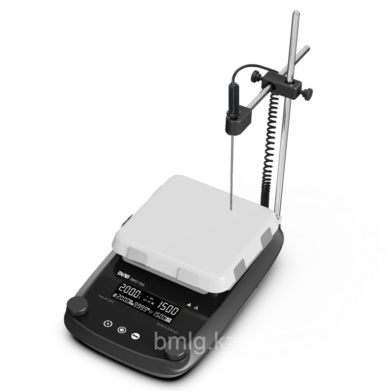 Магнитная мешалка DMS7-550M с ЖК-дисплеем, стеклокерамическим подогревом и таймером, фото 1