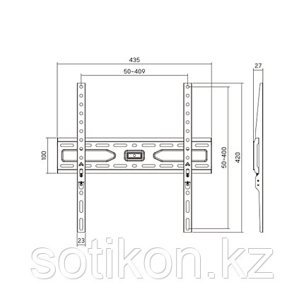 Кронштейн Brateck KL36-44F для ТВ и мониторов, 32"-75", фото 2