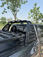 Защитная дуга RAMBAR в багажник с доп светом для RAM 1500 DT 2019+ РАМ РАМБАР защитный обвес противотуманники стальная дуга