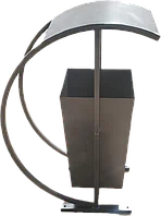 Урна с полукруглым козырьком