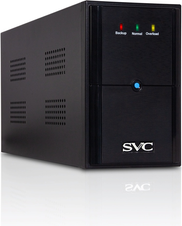 UPS SVC V-1500-L, Мощность 1500VA/900W 12V/9A*2шт