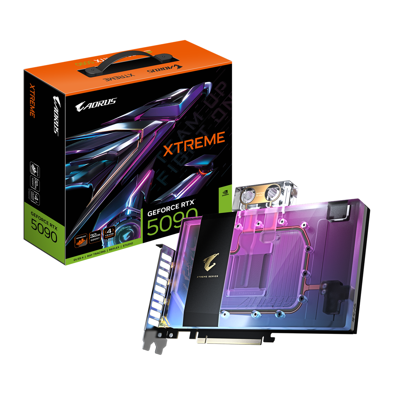 Видеокарта AORUS GeForce RTX 5090 XTREME WATERFORCE WB 32G