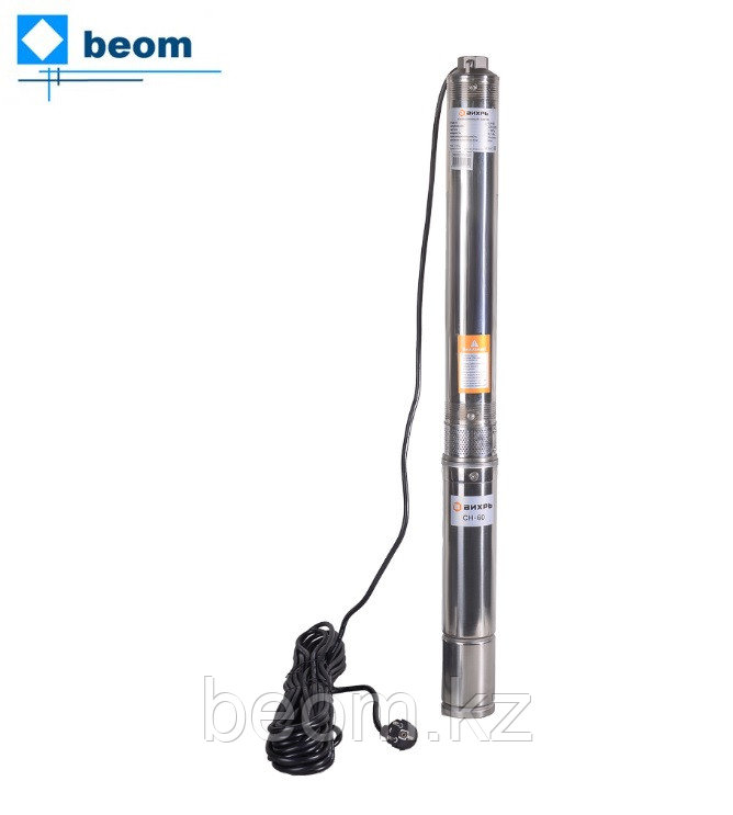 Скважинный насос Вихрь СН-60 ( 800 Вт | 220-230в | Ø 75 мм | от 0 до 3 м3/час | от 5 до 60м Напор ), фото 1