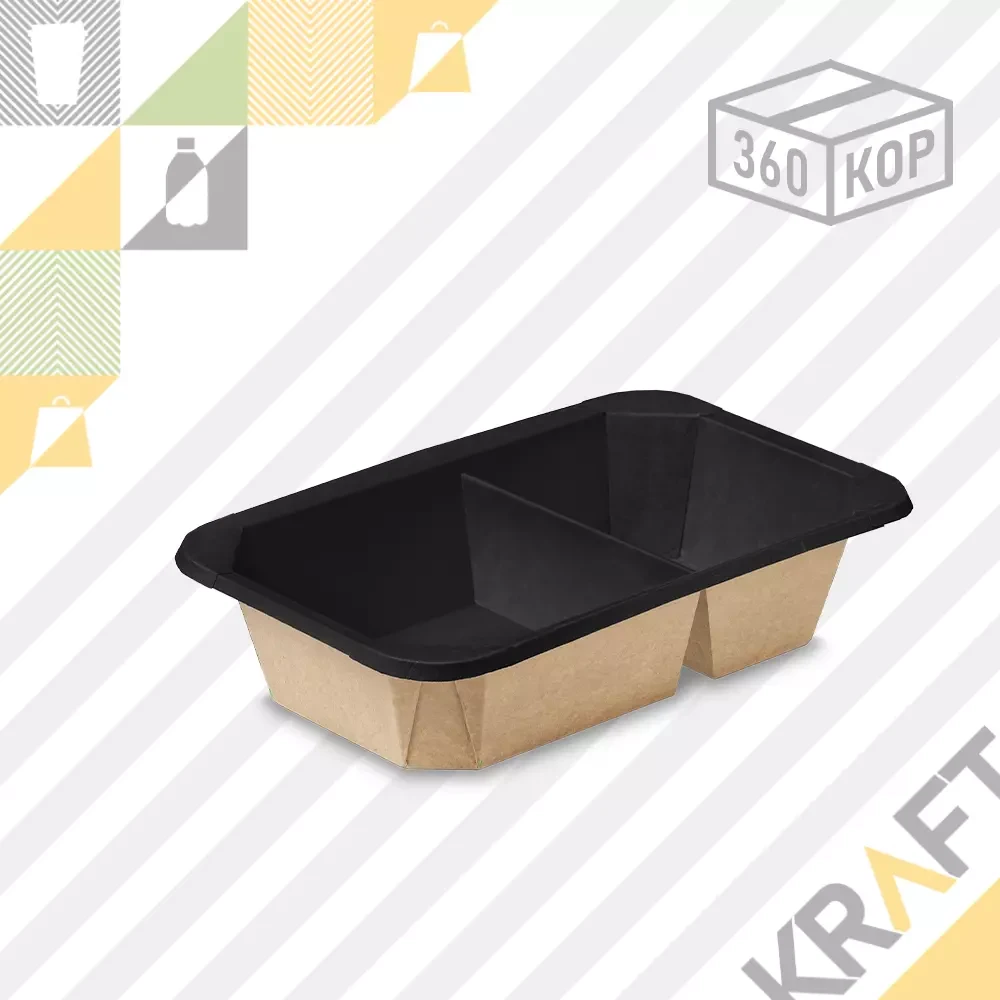 OSQ OCTOBOX 800/2 Упаковка BLACK WOOD с крышкой(плоская) (45/360) (5084), фото 1