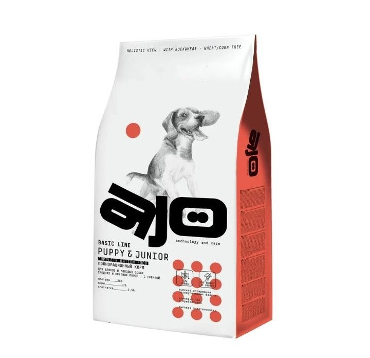 AJO Basic Line Medium Puppy&Junior 2 кг, фото 1