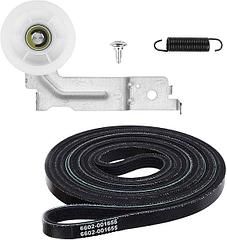 Натяжной ролик сушилки DC93-00634A, ремень сушилки 6602-001655, натяжная пружина DC61-01215B