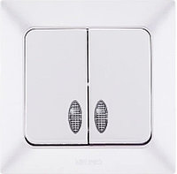 Выключатель двойной с подсветкой NE-AD 99-03-IG